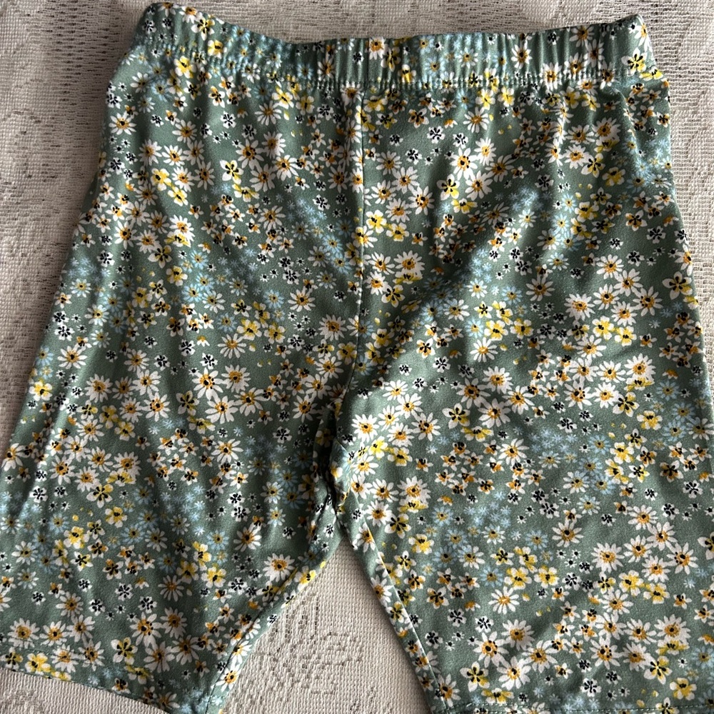 5 for $25 - Floral Green Shorts